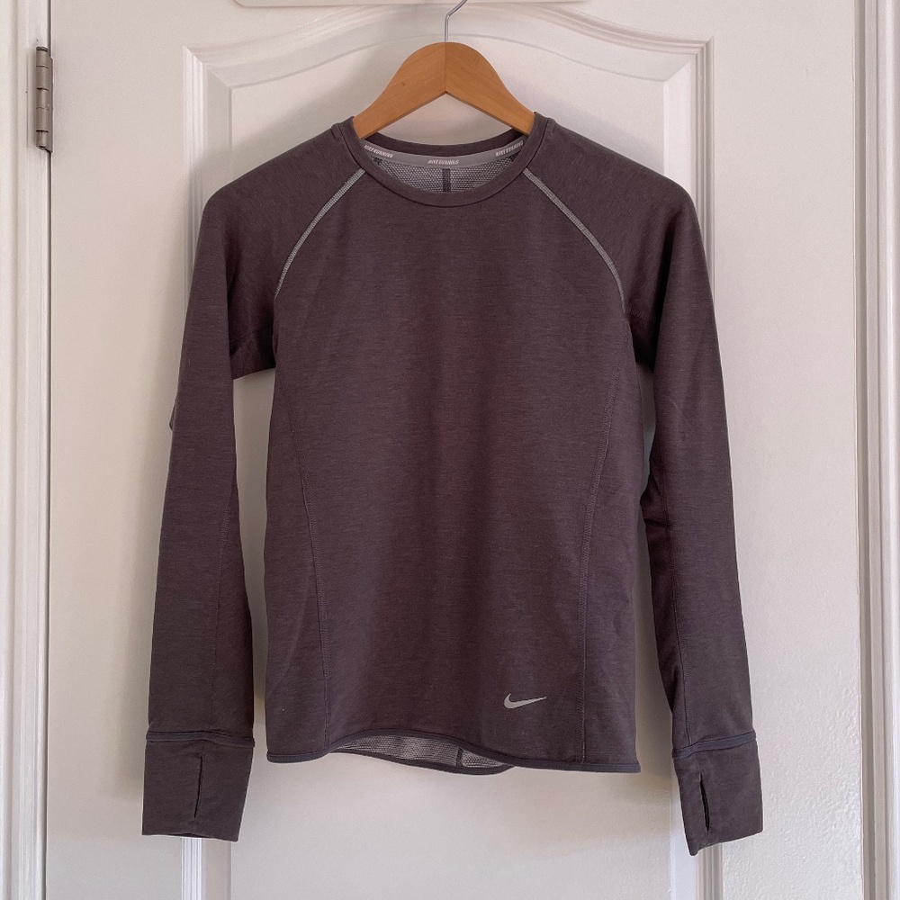 Nike Dri-Fit Women's Running Crew Top - XS Gray